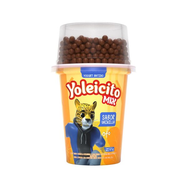 Yoleicito Mix Vainilla con Bolitas de chocolate – Vaso x 125g Pot. x 12 unid.