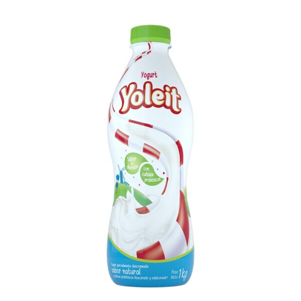 Yoleit Yogurt Natural - Botella x 1kg Pot. x 6 unid.